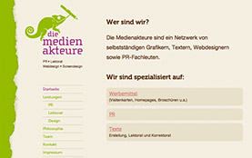 Screenshot: Startseite