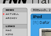 Screenshot: Menu